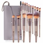 Makeup Brushes HEYMKGO 15PCS Champagne Gold Professional Makeup Brush Sets Foundation Brush Blending Powder Blush Concealers Eye Make Up Brush Se