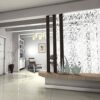 KEIBIKEIDI Hanging Room Divider Screens Made of Environmentally PVCSimple and Modern White Hanging Panel Screen for Decoration Home Livingroom Be