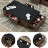 WuJiPeng Living Room Marble Coffee Table With Storage Drawers Large Wooden Rectangular Sofa End Tea Table For Office Waiting Reception Home Furni