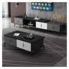 Kitchen dining table set dining table Mod Rock Board Coffee Table Modern Minimalist Living Room Coffee Table Sofa Side Table Carbon Steel Base Co