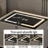 BAUBUY Smart Led Nightstand with 23 Drawers UsbWireless Charging Port and Fingerprint Lock Bluetooth Speaker Small Side Table for Bedroom Living