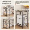 Bestier L Shaped Desk with Shelves Reversible Corner Desk 220CM Industrial Long Table Stable Desk L Shape Computer Workstation with 3 Cable Holes