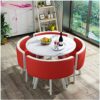 JUAN Office Reception Room Table Conversation Table Set Dining Table and Chair Combination Modern Design Leisure Table 80cm Marble Round Table Si