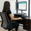 StarTech.com Height Adjustable Standing Desk Converter - Sit Stand Desk with One-finger Adjustment - Ergonomic Desk (ARMSTS)