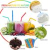 HOXE Pack of 100 Flexible Reusable Straws Drinking Party Straws Set for Kids and Adults Bendable Drinking Straws Multi Colored Bendable Straws fo