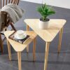 Small Household Table Outdoor Willow Nesting Side Table Simple Creative Triangle Coffee Table Small MultiFunction Plant Stand for Balcony Living