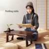 End Tables Foldable Coffee TableRetro coffee table coffee tablelow table country tatami table used in living room bedroom Color  Brown Size  50x3