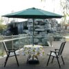 BTSKY 60 Patio Outdoor Umbrella Tablecloth with Zipper and Umbrella Hole, Water and Stain Resistant Round tablecloth, Sunflower