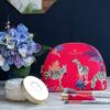 Sara Miller Beauty Tahiti Red Cosmetic Makeup Bag Medium