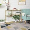 Home Sofa Tables Narrow End Table with Decorative Shelf 80cm Metal Long Table Living Room Hotel Office Console Tables Multilayer Storage Shelf Un