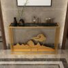 Axdwfd Console table Metal Console Table Simple Living Room Sofa Table Balcony Storage Table Home Decoration Set Color  B