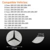 Yumzeco 45MM Bling Crystal Steering Wheel Emblem Compatible with Mercedes-Benz,Car interior Bling accessories,Bling stickers logo,Crystal Diamond
