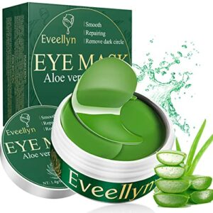 Eveellyn Under Eye Patches Natural Aloe Vera Hydrogel Under Eye Pads Masks for Hydrating and Antiaging Treatment for Puffy Eyes Fine Lines and Wr