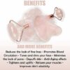 Jade Roller Facial Massage Anti Aging Massage Roller With Gua Sha Scraping Natural Jade Massage Tool Set For Face Neck Body Slimming Rejuvenation