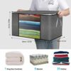 Clothes Storage Bag 4Pack 90L Large Capacity Solution Organizer for Clothes, Duvets, Comforters, Blankets, Bedding with Zip and Clear Window Rein