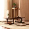 HIZLJJ Retro Coffee Table Mid Century Modern TV Stand with Storage Shelf for Living Room Vintage Coffee Table TV Table Sofa Table Easy Assembly W