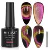 MIZHSE Glitter Nail Polish Cat Eye 9D Gel Nail with Magnetic Stick SoakOff UV LED Gel Polish Discoloration Green Black Manicure DIY Gel Nail Poli