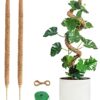 Moss Pole for Cheese Plant, 2 Pack 47 Inches Moss Pole, Moss Pole for Monstera, Moss Stick for Cheese Plant, Plant Supports for Plants Indoor/Gar