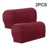 Amusingtao Armrest Covers Sofa Set of 2 Stretch Armchair Couch Anti-Slip Waterproof Furniture Protector Slipcovers for Armrest Chair Covers (Wine