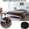 Ezprotekt 8 Pack Adjustable Furniture Risers, Bed Risers 1 inch Round Heavy Duty Anti Slip Rubber, Stackable Washing Machine Riser Creates an Add