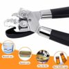 Navani Stainless Steel Can Opener Manual That Work Comes with 2 Additional Smooth Edge Tin Opener Replacement Blades and Also an Ergonomically Ja