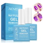 Nail Polish Remover2 Packs  Professional Removes SoakOff Nail Polish in 35 Minutes for Natural Gel Acrylic Sculptured Nails Quickly  Easily Not H