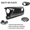 For Wrangler JK/JKU 2007-2018 Car Exterior Front Radiator Racing Grill Grille, Auto Abs Front Kidney Intake Grill Front Bumper Mesh Mask Trim Cov