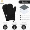 LAFFAIR Oven Mitts Premium Non-Slip Silicone Oven Gloves Heat Resistant - Oven Mitt Stylish & Versatile Kitchen Protection Oven Mitts Heat Resist
