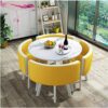 JUAN Office Reception Room Table Conversation Table Set Dining Table and Chair Combination Modern Design Leisure Table 80cm Marble Round Table Si