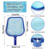 5ft Pool Skimmer Net - Swimming Pool Leaves Cleaning Net Fine Mesh Rake Net - 3 Detachable Spiral Interface Aluminum Pole Pool Leaf Cleaner Suppl