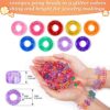 1000 Pony Beads, Beads, 6x9 mm Large Beads, Hair Beads, Beads for Hair Braids, Glitter Beads, (Pink Dream Color, Medium Pack)
