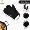 LAFFAIR Oven Mitts Premium Non-Slip Silicone Oven Gloves Heat Resistant - Oven Mitt Stylish & Versatile Kitchen Protection Oven Mitts Heat Resist