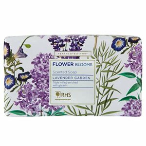 RHS Beauty Flower Blooms Lavender Garden Triple Milled Scented Bar Soap 240g 248 ml