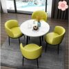 QONDA Business Dining Table Set SpaceSaving Furniture Living Room Tables and Chairs Reception Hall Negotiation Room Bedroom Coffee Shop Tea Shop