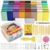 50 Colors,Polymer Modeling Clay for Kids DIY Starter Kits, Oven Baked Model Clay, Non-Toxic, Non-Sticky,with Sculpting Tools, Ideal Gift for Chil