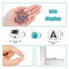 OUTUXED 7200pcs 4mm Glass Seed Beads for Bracelets Making Kit 300pcs Alphabet Letter Beads for Jewelry Making and Crafts with Elastic String Cord