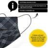 Mutlu Maske Unique Design Black Patterned Comfortable  Easy Breathable Disposable Face Masks For Adults 3 Ply Filtered Mask with Nose Wire Elasti