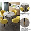 DZFURNIT Office Table and Chair Set Business Coffee Table Table and Chair Combination Restaurant Soild Wooden Round Table 80cm Office Conference