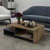 HOMIDEA DUX Low coffee table  wood material  Sofa table  Modern coffee table in a fashionable design with shelf AnthraciteBriarsmoke