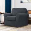 CHUN YI 3 Pieces Stretch Sofa Cover 1 Seater with One Separate Cushions and Backrests Stylish Jacquard Spandex Fabric Sofa Slipcover for Living R