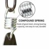 Dulau 4 Pieces Hammock Spring, Heavy Duty Extension Spring Suspension Hook Set, Galvanized Steel Suspension Hook Hanger Extension Spring for Gard