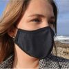 6 Pack Black Cotton Face MasksFace Masks WashableReusable Face MaskFace Covering3Layers Breathable Cloth Face Masks With Adjustable Ear Loops For