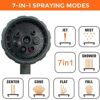 Giraffe Tools Retractable Hose Reel 20+2m Wall Mounted, Hose Pipe Reel Automatic Rewind with 7 in 1 Spray Gun and Swivel Bracket for Garden