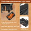 Silicone Air Fryer Liners for Ninja Air Fryer Dual Pack of 2, Reusable Air Fryer Silicone Liner for Ninja Air Fryer Accessories, Airfryer Liners