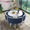 JUAN Office Reception Room Table Conversation Table Set Dining Table and Chair Combination Modern Design Leisure Table 80cm Marble Round Table Si