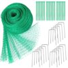 Garden Netting 4 X 10 m Green Anti Bird Netting Pond Trees Netting for Plants Protection Garden Mesh Fruit Pea Netting with 30 Pcs Cable Ties and