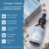 Natural Vitamin C Serum for Face with Hyaluronic Acid Ferulic Acid Jojoba Oil Vitamin E  Premium Anti Aging  Anti Wrinkle Serum with Antioxidant
