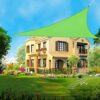 Qdreclod Sun Shade Sail Awning 2x2x2m for Outdoor Sun Protection Garden Patio Yard Party Waterproof Sunscreen Shelter Awning Sail Canopy 90% UV B