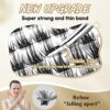 Cluster Lashes QUEWEL 72 Pcs DIY Cluster Eyelash Extension Soft Individual Eyelashes D Curl Eyelash Clusters MIX816mm Length Lightweight For Pers