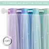 NICETOWN Blackout Curtains for Living Room  Large Window Covering with CutOut Stars Mix Net Curtains for Light Filter  Privacy Protected 2 Panels